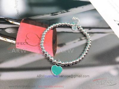AAA Replica Tiffany Green Heart Bracelet